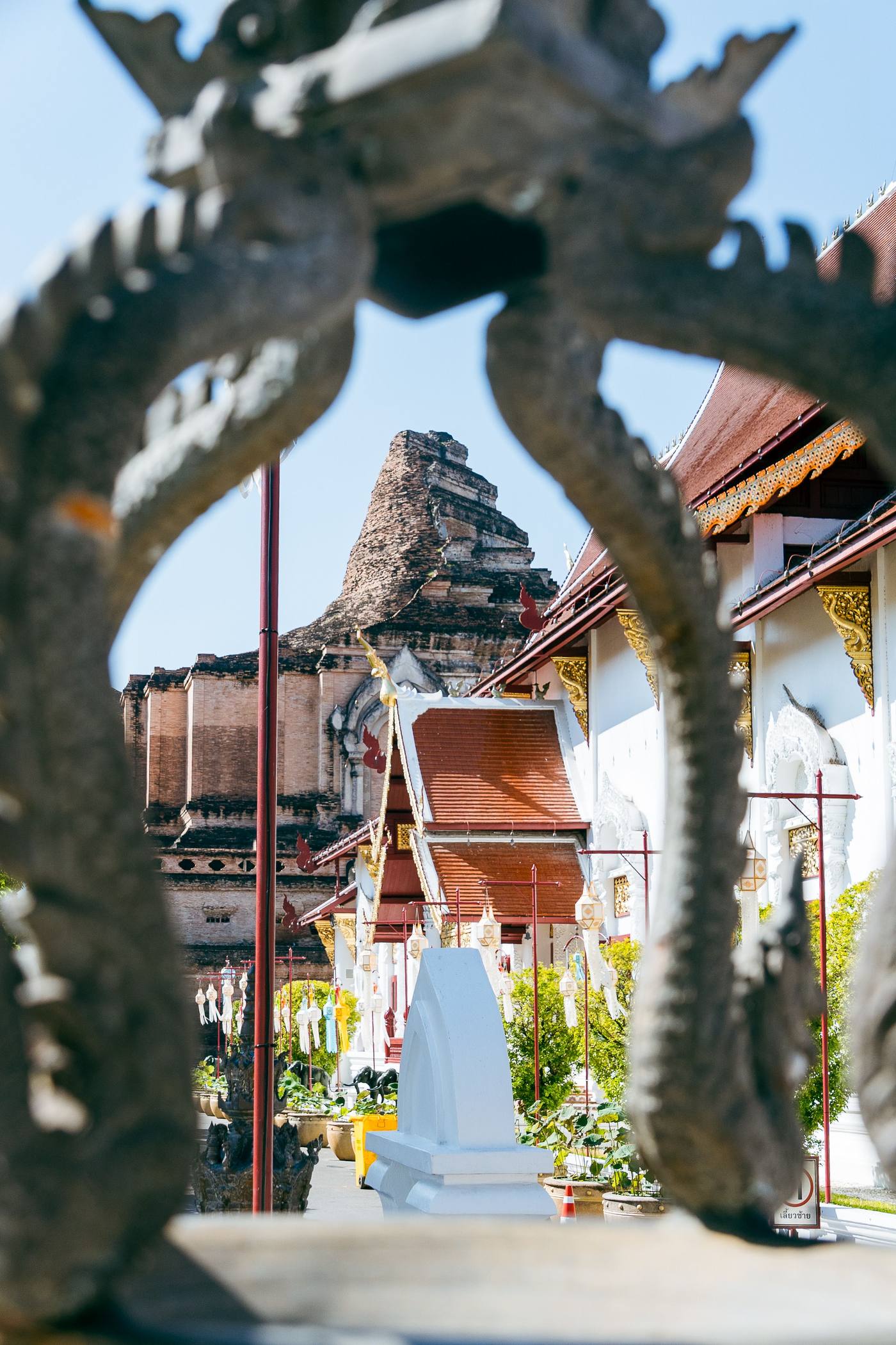Ruinas del templo Wat Chedi Luang en Chiang Mai.